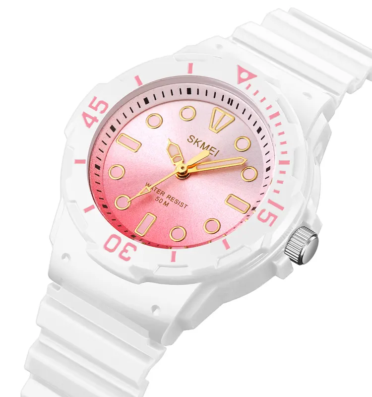 Skmei 2012 colourful watches ladies small ABS case women wristwatch round quartz watch with PU band