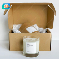 Boîte en tube de papier kraft personnalisée, emballage cylindrique pour pots de bougies en verre, récipient rond avec couvercle