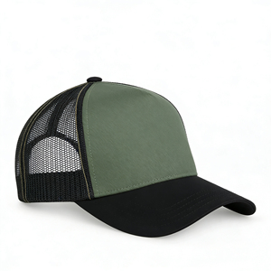 Gorra Trucker Casual de 5 Paneles Verde/Negra, Estilo Hip Hop, Ligera, Transpirable, con Malla en la Parte Trasera, Ajustable con Cierre a Presión, para Deportes al Aire Libre y Ciclismo - Product Image 3