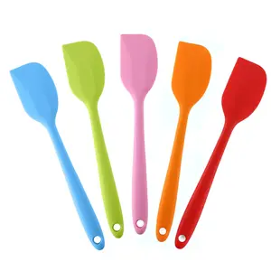 Nhỏ Chịu Nhiệt Silicon Cao Su Bánh Kem Scraper Silicone Thìa Thìa Bộ Để Nướng