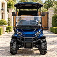 Voiturette de golf électrique 2 places 60V tout-terrain avec châssis surélevé et panier de chargement pour usage en complexe hôtelier