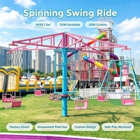 Chaise volante sans moteur, balançoire rotative pour enfants et adultes, jeu interactif pour parc d'attractions