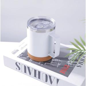 แก้วน้ำสแตนเลส 304 แบบสุญญากาศใหม่ พร้อมฐานไม้ก๊อกและหูจับ สำหรับเป็นของขวัญทางธุรกิจ - Product Image 1