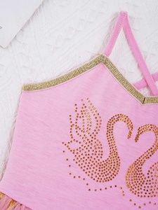 ชุดเต้นรำลาตินสำหรับเด็กผู้หญิงอายุ 4-14 ปี ชุดบัลเลต์ตูตูผ้าตาข่าย ชุดเต้นรำสำหรับงานแสดงบนเวที ชุดน่ารักสำหรับงานปาร์ตี้และการแข่งขัน - Product Image 4