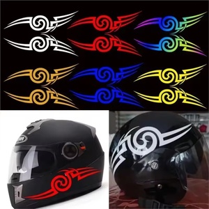 Autocollants de modification de <span class=keywords><strong>casque</strong></span>, autocollants décoratifs réfléchissants pour carrosserie de <span class=keywords><strong>moto</strong></span>, autocollants décoratifs pour la partie avant de la voiture, couvrant les rayures - Product Image 3