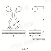 Pinces de câble en nylon de bonne qualité pince de câble d'écouteur adhésif pinces de câble adhésives