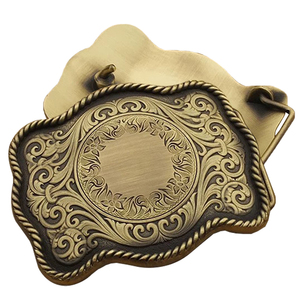 Fibbia della cintura produttore personalizzato 3D oro in ottone rilievo di lusso da uomo <span class=keywords><strong>Cowboy</strong></span> con Logo occidentale in metallo Custom fibbia della cintura per uomo - Product Image 3