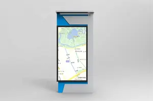 Zweis 55 Inch 3000 Nits Outdoor Ip65 Waterproof Digital Signage Double-Sided Touch Screen Lcd Display For Bus Stop Solutions