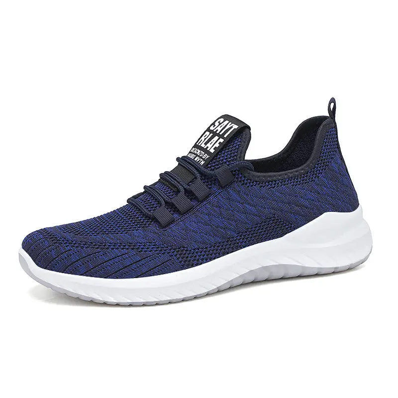 Lightweight 3d Fly woven Men Shoes Athletic White Fashion Casual Sports Shoes