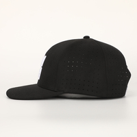 OEM 6 Panel Unisex Snapback sombrero impermeable perforado láser agujero perforado gorra deportiva con bordado 3D modelo para uso al aire libre