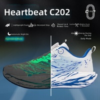 Chaussures de course sportives à boucle rotative, ultra-légères, double maille, plaque en carbone épaissie absorbant les chocs