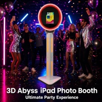 Cabine photo pour iPad Influencer Abyss Light, bande lumineuse LED annulaire colorée, support de cabine photo pour événements et fêtes avec iPad 12,9 pouces