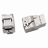 Module de terminaison sans outil RJ45 Keystone Cat6 blindé 8P8C compatible avec plaque murale standard et panneau de brassage, en bronze phosphoreux