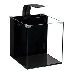 家庭用 超白色ガラス製 エコロジカル小型アクアリウム水槽 30～100ガロン 長方形 背面濾過＆木製ランプ付き - Product Image 2