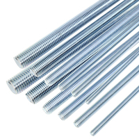 Tige filetée intégrale galvanisée DIN975 en acier au carbone, barre filetée complète M3-M48, longueur personnalisée 1m 2m 3m pour construction et support PV