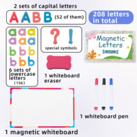 Tablero Magnético de Fonética para Niños, Tablero de Aprendizaje del Alfabeto, Kit de Aprendizaje de Lectura Temprana, Tablero de Letras Magnéticas con Tarjetas de Memoria