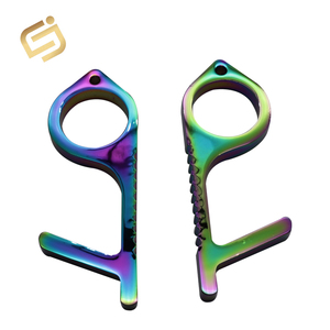 Sublimación de dedo stylus latón no tocar <span class=keywords><strong>la</strong></span> puerta libre abridor llavero limpio <span class=keywords><strong>llave</strong></span> inteligente - Product Image 4