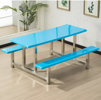 Mobilier cantine scolaire table à manger avec banc restauration rapide ensemble table et chaises pour étudiants