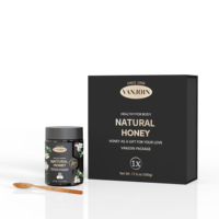 Luxuriöse 250g 500g Schwarze Honiggläser aus Glas mit Individuell Bedruckten Etiketten und Schraubdeckeln – Manuka-Honig Geschenkverpackung Glasflaschen