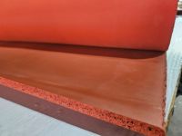 Tapis isolant thermique en caoutchouc éponge de silicone à cellules ouvertes, finition tissu, résistant à la chaleur, pour presse à chaud