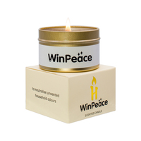Luxuriöse Bienenwachs-Duftkerze in Metalldose |   Reisefreundliche Handgemachte Aromatherapie-Kerze mit Deckel |   Elegantes Wohndekor-Geschenk