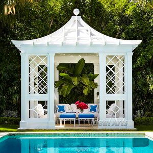 ศาลาเหล็กดัดทรงแปดเหลี่ยมสไตล์วิคตอเรียนประดับตกแต่งอย่างงดงามพร้อมกระจกสำหรับสวนกลางแจ้ง - Product Image 5