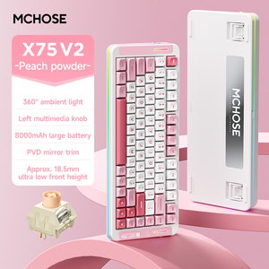 MCHOSE X75 Wireless Gasket Mount Mechanical <b>Keyboard</b> Tri-mode Hot-Swappable Gaming Mechanical <b>Keyboard</b> - Product Image 5