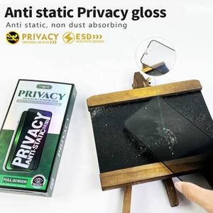 Film de <span class=keywords><strong>protection</strong></span> d'écran anti-espion pour iPhone 11 12 13 14 15 16 Pro Max, confidentialité, anti-statique, <span class=keywords><strong>verre</strong></span> trempé pour téléphone portable - Product Image 5