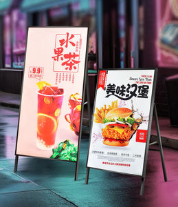 Caja de Luz Publicitaria de 600x1200mm, Carteles LED para Carreteras, Soporte Plegable de Acero, Cubierta de Vidrio Templado, Marco de Aluminio - Product Image 5