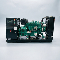 Générateur diesel silencieux à châssis ouvert triphasé à refroidissement par eau, haute efficacité, télécommande, 50/60Hz, groupe électrogène de secours