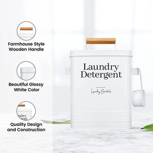 Décoration <span class=keywords><strong>de</strong></span> buanderie : <span class=keywords><strong>Distributeur</strong></span> <span class=keywords><strong>de</strong></span> feuilles <span class=keywords><strong>de</strong></span> séchage en métal et support pour dosettes <span class=keywords><strong>de</strong></span> <span class=keywords><strong>lessive</strong></span>, style ferme moderne - Product Image 6