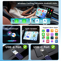 Adaptateur sans fil Carlinkit CarPlay Android Auto, boîte USB intelligente mini, plug and play, connexion WiFi rapide pour Benz Chevrolet Ford