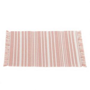 Tapis de porte en coton tissé à la main de qualité supérieure, motif floral, dos antidérapant en latex, couleur personnalisée - Tissage moderne pour usage hôtelier - Product Image 1