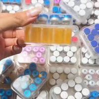 Peptides lyophilisés à haute pureté GHK-CU en poudre de cuivre, en flacon de verre de 10g, matière première cosmétique pour les soins de la peau, vente chaude
