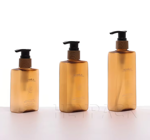 Heypack Marque Produits Usine En Gros OEM 200ml Ambre Carré PET Soins De La Peau Lotion Pompe Bouteille - Product Image 5