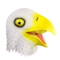Masque réaliste en latex d'aigle, taille L, pour adulte, idéal pour cosplay, fêtes costumées et accessoires de déguisement, imprimé en typographie, pour l'Aïdelune