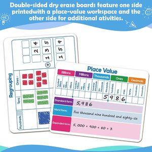Tableau blanc effaçable à sec double face pour la pratique des nombres et <span class=keywords><strong>de</strong></span> la division longue, outil éducatif réutilisable pour enfants et étudiants - Product Image 4