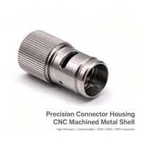 Équipement médical, connecteur circulaire en acier inoxydable usiné CNC, boîtier métallique, RoHS, nickelé passivé
