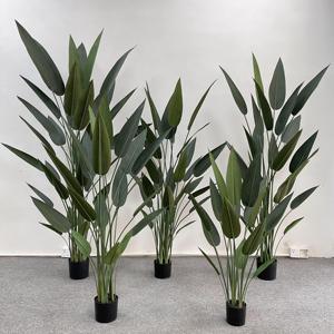 Home Garden Decoration Eco-Friendly Durable <b>Artificial</b> Canna <b>Tree</b> Pot Real Touch Leaves Lifelike Plastic for Indoor <b>Outdoor</b> Use - Product Image 2