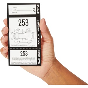 Tickets de stationnement pour valet, numérotés (000-999), tickets perforés en 3 parties pour événements, permis de stationnement, étiquettes suspendues pour voiture - Product Image 6
