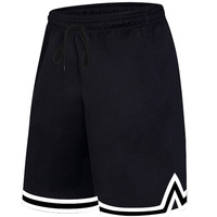 Offre Spéciale séchage rapide 100% Polyester noir séchage rapide maille respirante logo personnalisé vente en gros Shorts de basket-ball