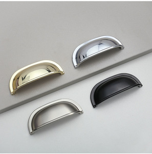 Poignée de meuble dissimulée à double face pour armoire à pharmacie, coque à boucle intérieure, poignée de garde-robe rétro, quincaillerie noire - Product Image 3