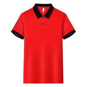 Camisa Polo de Manga Corta, Color Sólido, Ribete en Contraste, Poliéster, Ropa de Trabajo, Uso Diario - Product Image 3