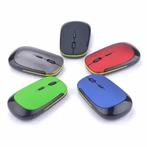 Factory Direct Mini 2.4G USB Wireless Optical Mouse Cute Design Plastic Mouse Stock Christmas Gift 2.4 GHz Wireless Transmission