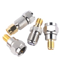 Adaptador de Conector Coaxial RF Tipo F a Tipo SMA, Macho y Hembra, para Amplificador de Señal de Antena, con Certificación CE y RoHS