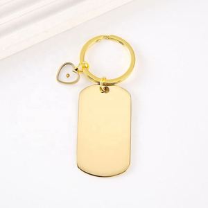 Placa de Identificación para Perro en Forma de Cruz, Grabado Láser en Forma de Corazón, Impresión UV a Color, Material de Acero Inoxidable en Blanco para DIY, Llavero de Metal - Product Image 5