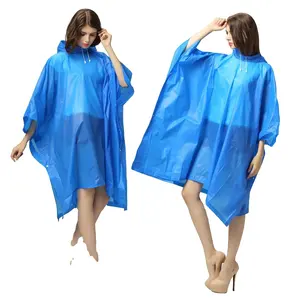 EVA lluvia impermeable Poncho con capucha impermeable al aire libre capa de lluvia