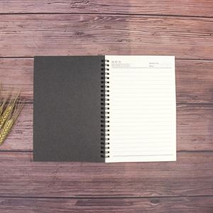 Manufacturer Customized Retro PU+Paper <b>A5</b> Spiral Coil Notebook for Students Gift Option with Custom Logo - Product Image 3