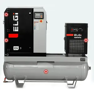 Equipamento de compressor de ar industrial de alta qualidade 5.5kw 7.5HP Compressor de ar de parafuso injetado de óleo para fábrica