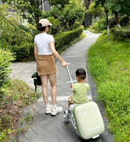Valise rigide pour enfants, bagages de voyage, libération des mains, transport en cabine avec poussette pour enfant, matériau PP, bagages extensibles pour enfants